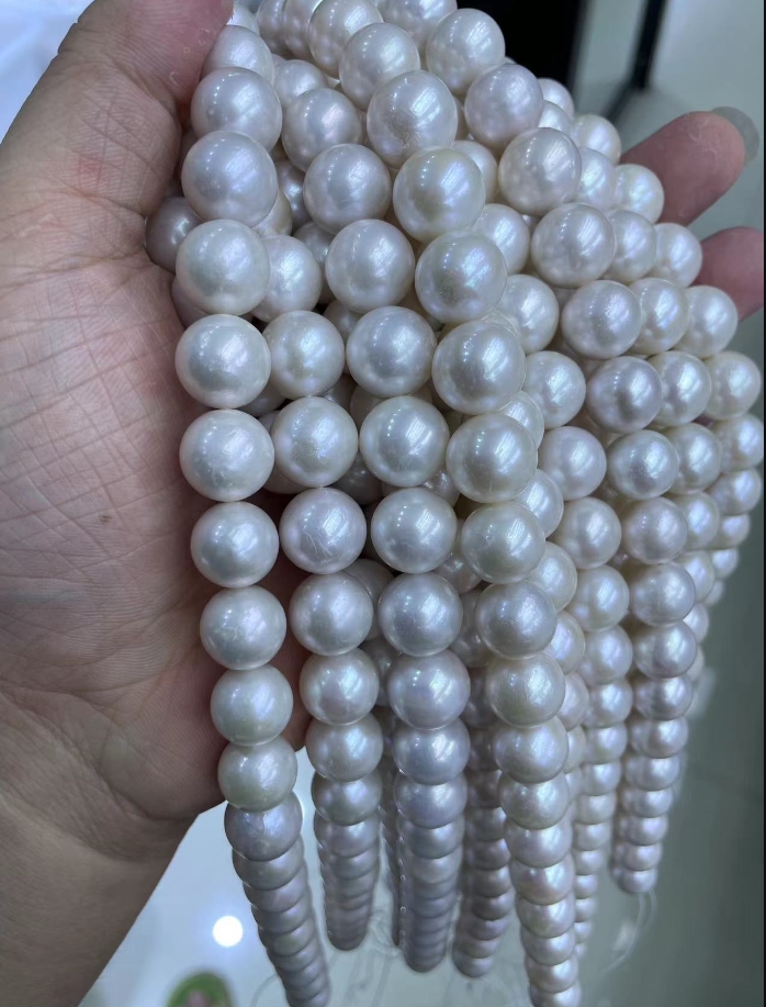 Inches Mm Natural White High Luster Large Edison Baroque Pearl