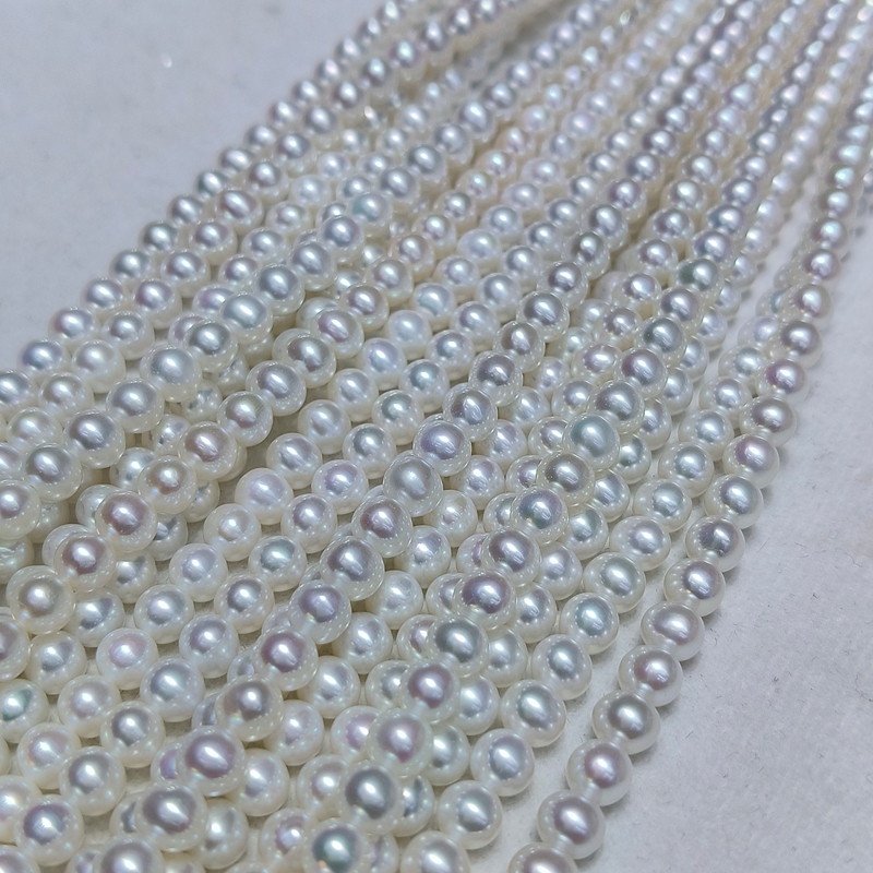 High luster freshwater pearls jewelry material white 5-5.5mm