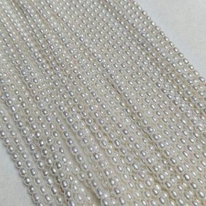 High quality white rice freshwater pearl strands for wholesale