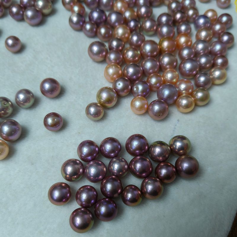 Large purple freshwater pearl strands for jewelry manufacturing