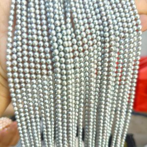 small grey pearl strands with high luster