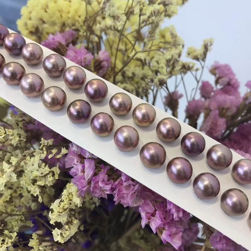Wholesale10-11mm deep purple Edison pearls without hole