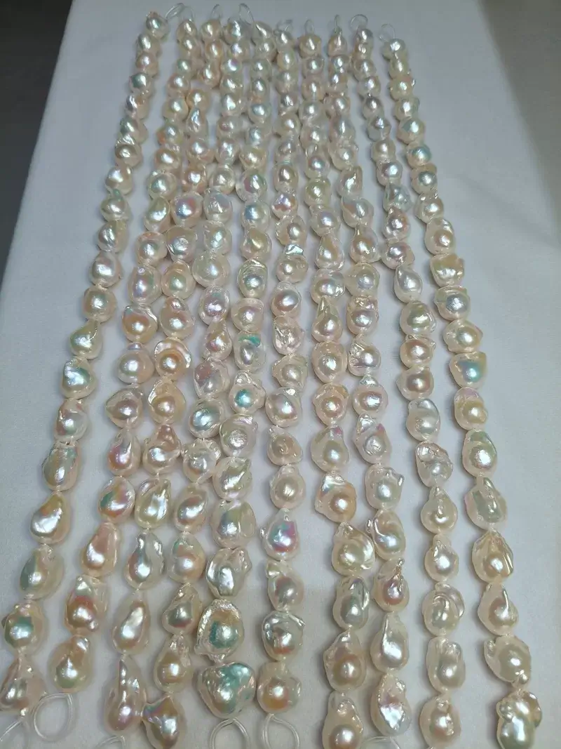 15x25mm large fireball shape baroque pearls with high metallic luster