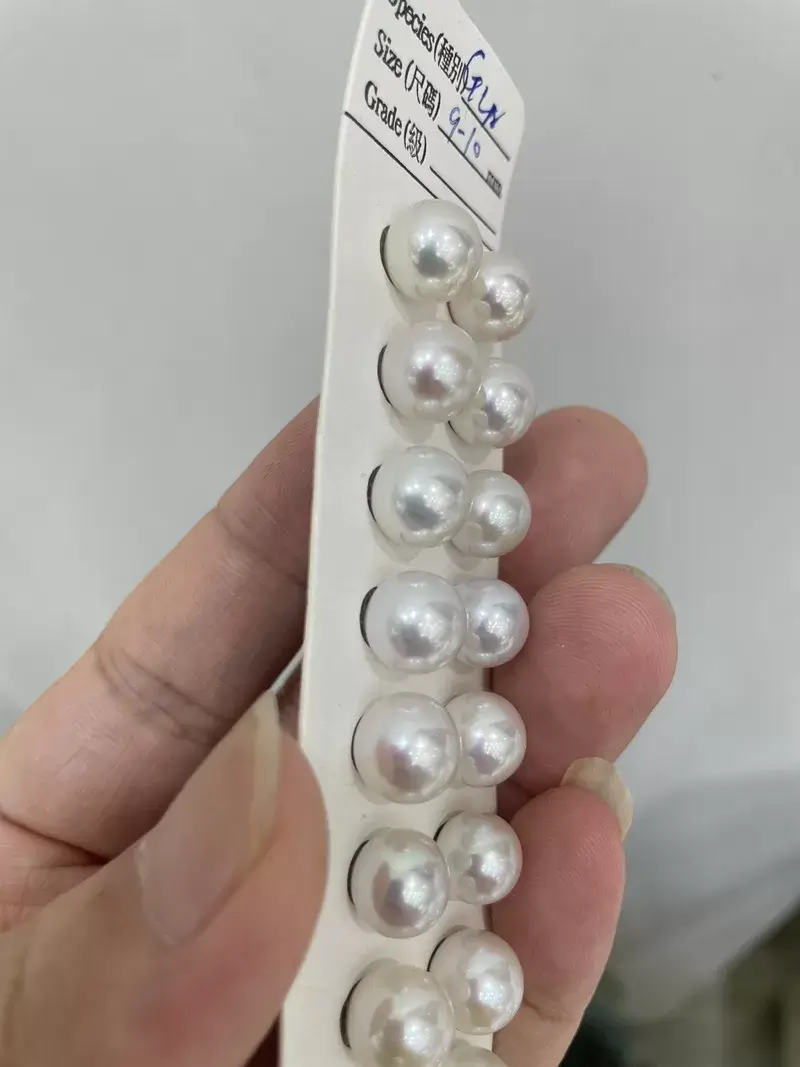 Bulk wholesale supply of 9-10mm round loose freshwater pearl beads directly from farm
