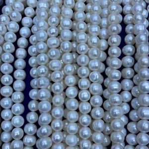 Large scale loose ringed pearl strings semi finished jewelry supplies for bulk order