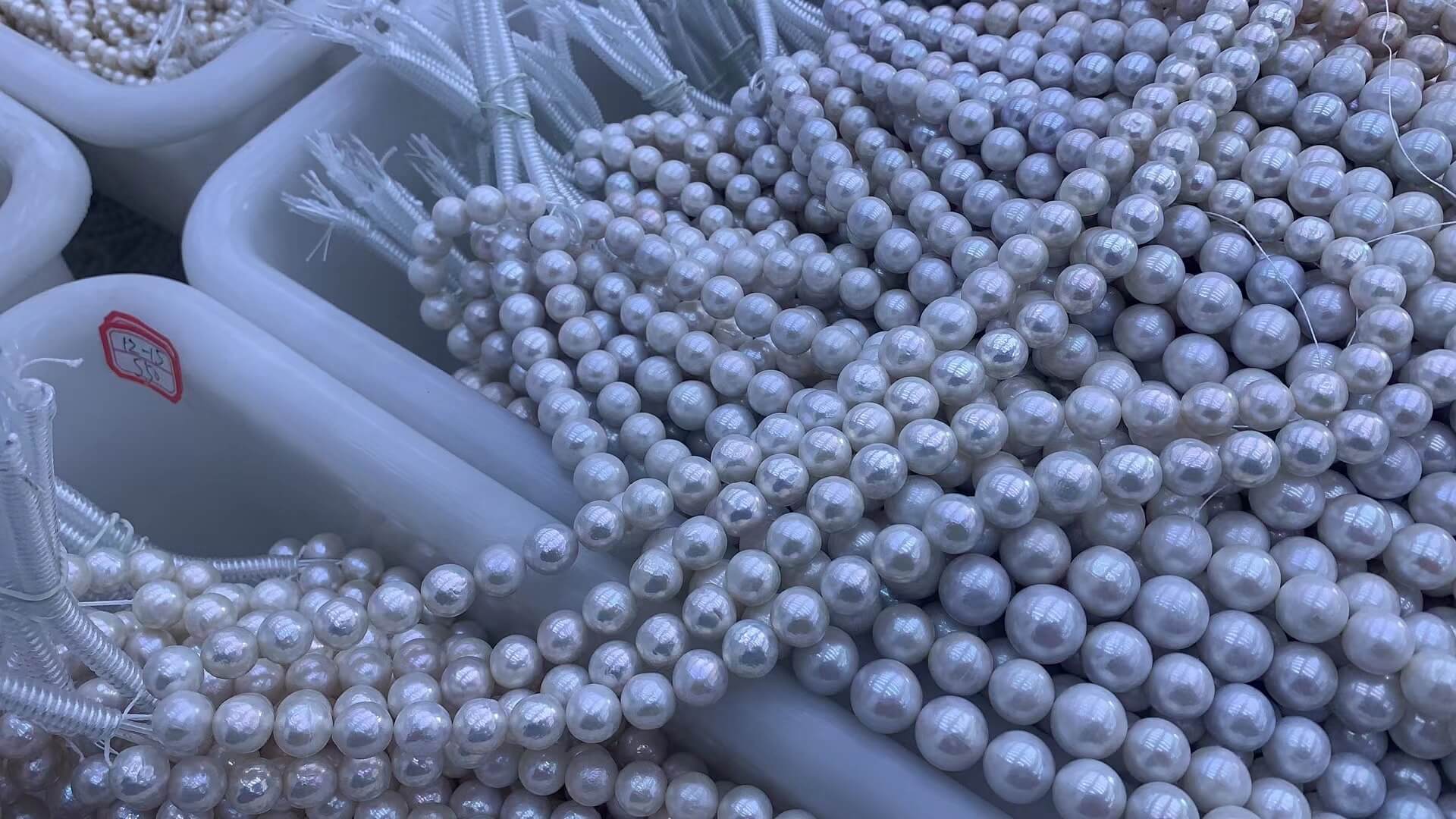 Wholesale 11-13mm fresh water pearl necklace Edison loose strands with intense metallic luster.