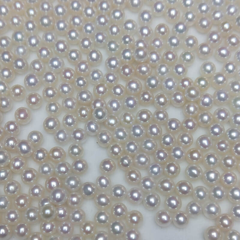 Undrilled freshwater loose seed pearls in 4-5mm size, ready for bezel and prong setting in designer earring studs and rings.